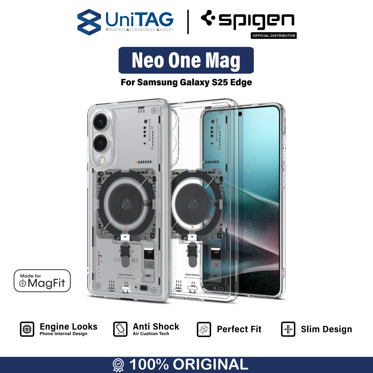 Spigen Galaxy S25 Edge Case Magsafe Ultra Hybrid MagFit Neo One - ACS09416
