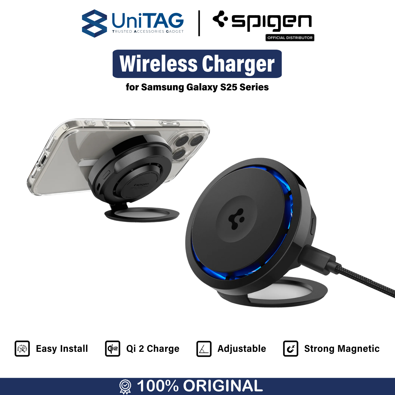 Spigen Wireless Charger Magsafe Kickstand S310WCK - Black ACH07977