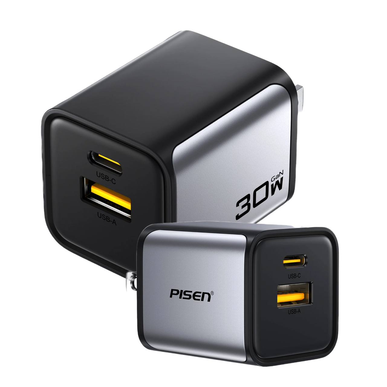 Pisen Wall Charger BOLT Lite 30W 1A 1C GaN PD - Black TP-C63