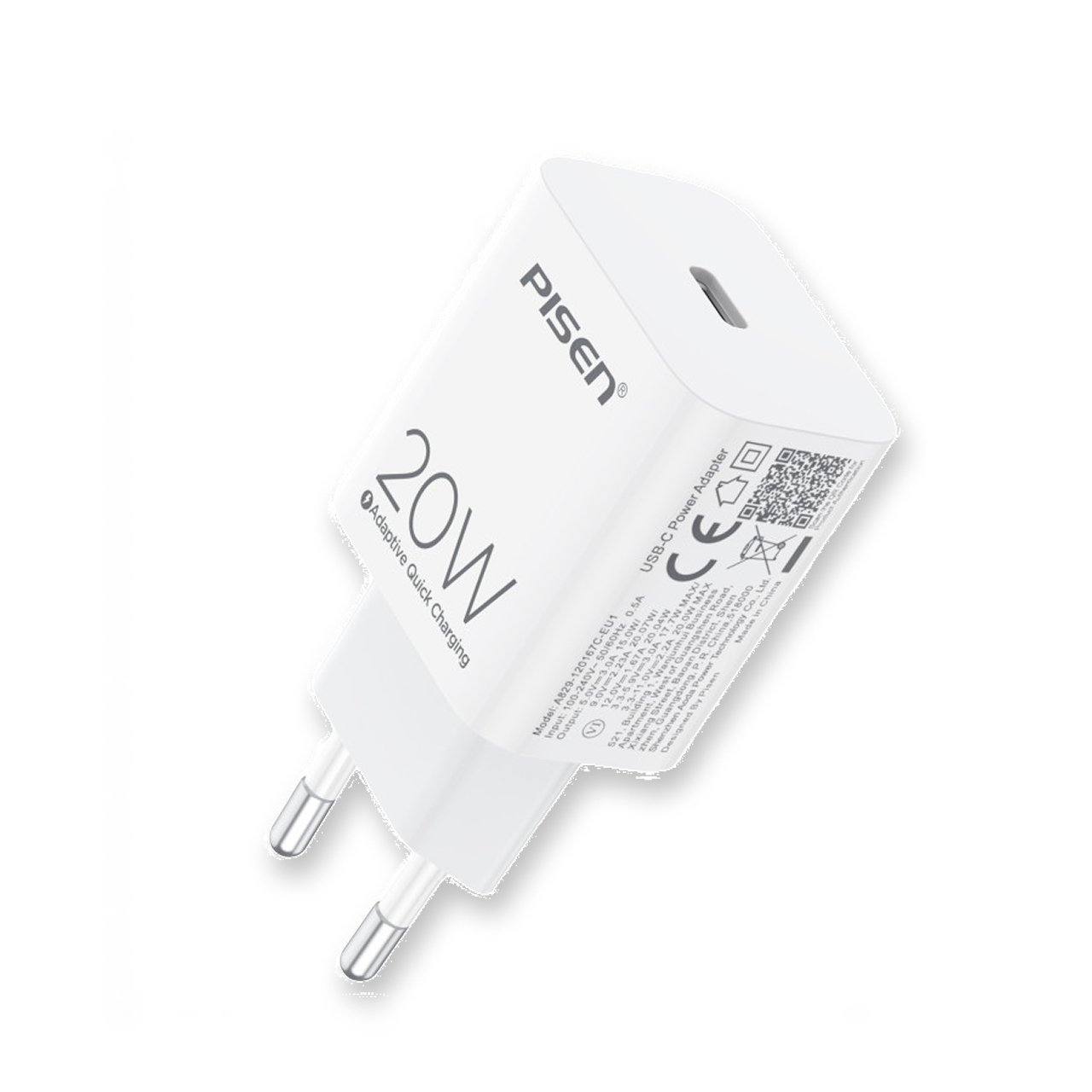 Pisen Wall Charger Quick 20W 1C PD - White A829-120167C-EU1