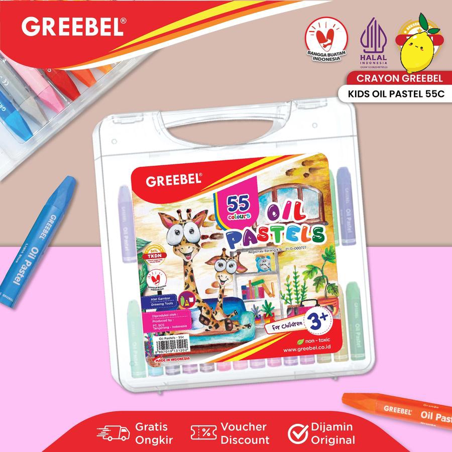 Crayon Oil Pastel Greebel PP-55C / Krayon 55 Warna