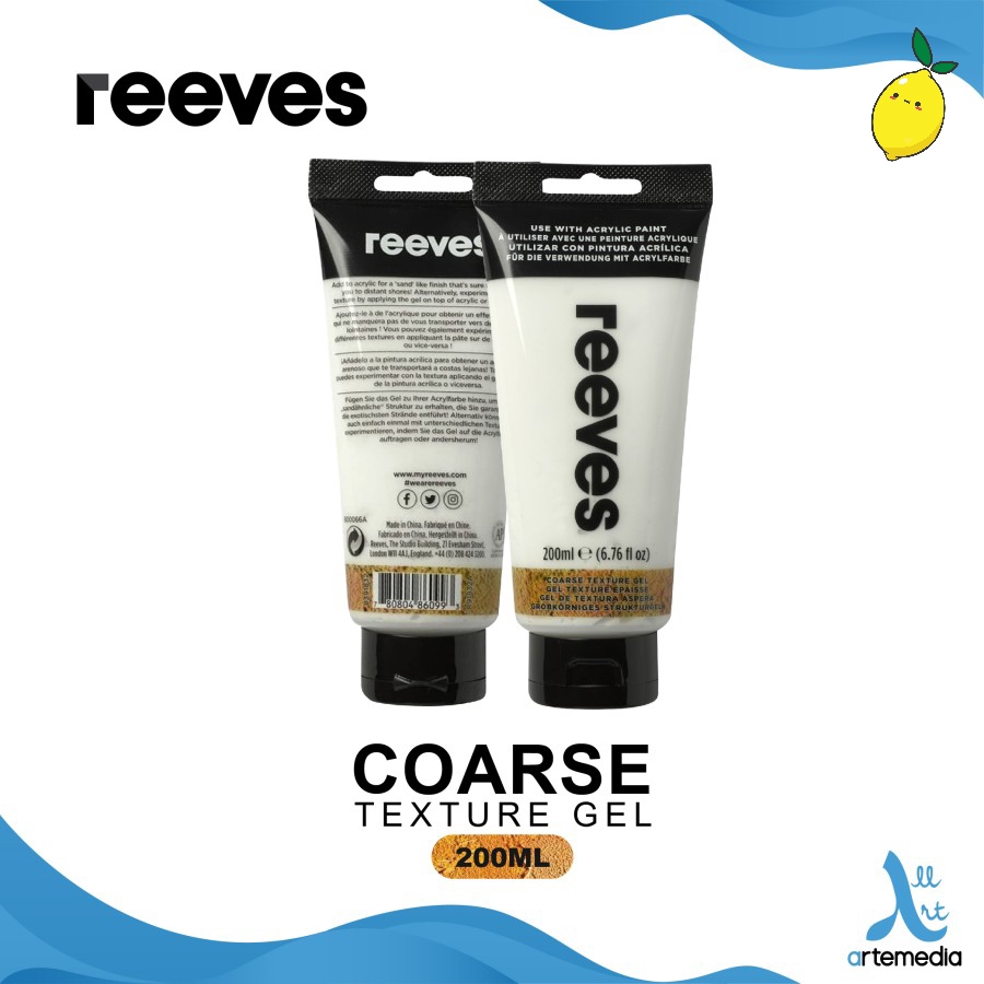 Medium Cat Akrilik Reeves 200mL Coarse Texture Gel Medium