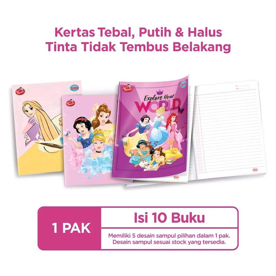 Buku Tulis Garis SIDU 58 Lembar 1 Pak 10 Buku PRINCESS Edition